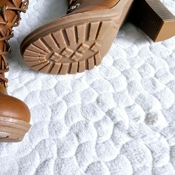 New G by Guess brown boots booties preppy western classy classic 8.5 - Picture 8 of 8